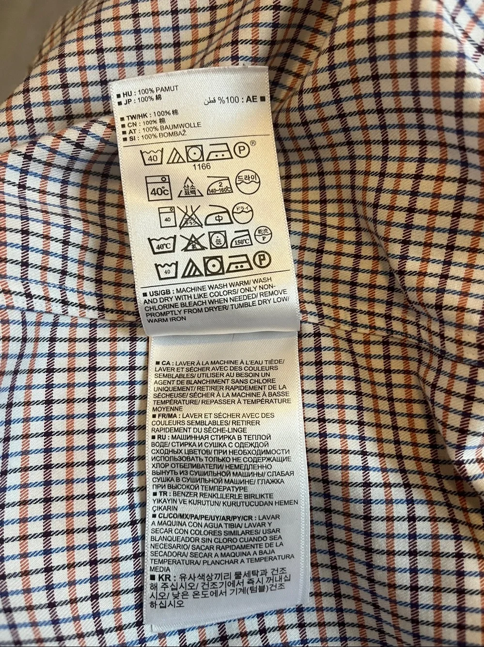Banana Republic Men's Burgundy and White Check Dress Shirt